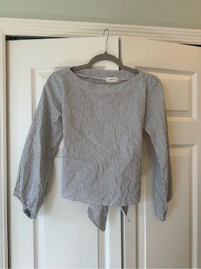 Firth striped blouse tie back